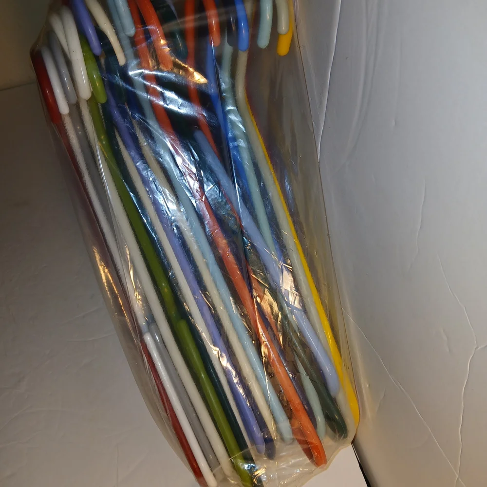 Thick Plastic Adult Hangers Assorted Colors Lot of 24
